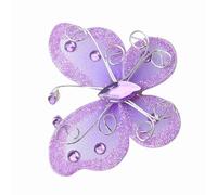 BONKZEBU Glitter White Mesh Wedding Party DIY Supplies for Clothing Decoration, 24pcs Sheer Wire, Great for Clothes (Purple)