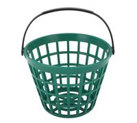 BONKZEBU Green Ball Basket, Unbreakable Nylon Plastic Golfball Container with Handle Ball Holder Contains 25/50/100 Balls Range Accessories for Outdoor Sport (Holds Up to 50pcs)