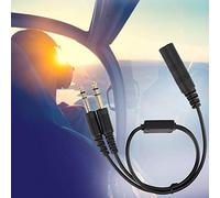 BONKZEBU H-GA Helicopter Aviation Headset Adapter Strong Shield Cable for Dual GA Plugs, Saves Pilot's Ownership