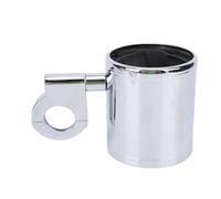 BONKZEBU Handlebar Mount Motorcycle Metal Cup Holder, Durable Aluminum Alloy, 360° Rotation for Drinks on the Go, Fits 7/8in to 1-1/4in for