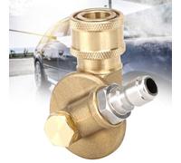 BONKZEBU High Pressure Washer Spray Nozzle, 7-Level 240° Adjustable | 1/4 Inch Quick Plug Washer Nozzle Tip, Brass and Stainless Steel Body, for Car Washing, Drain Cleaning, and Hard-toAre