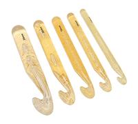BONKZEBU Huge Smoothing Plastic Crochet Hook Set for Chunky Project, 5Pcs Huge Crochet Needles for Blanket Scarf Weaving, Approx. 6.7in, Knitting Enthusiasts