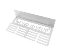 BONKZEBU Innovative Medal Hanger Display Elegant Awards Rack for Runners, Premium Metal Medal Holder with Trophy Shelf, Stylish Wall Mounted Trophy Stand for and Memorabilia (White)