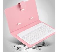 BONKZEBU Keyboard Flip Case for -/-phones, Shockproof Portfolio with Hands- Stand, Easy Access to Ports (Pink)