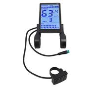 BONKZEBU LCD Display, Electric Bike Meter, ABS Panel with Real Time Data for 22.2mm Handlebar Electric Scooter and Bicycle