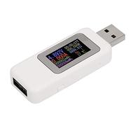 BONKZEBU LCD Display USB Tester, Charger Detector, Digital Voltmeter Ammeter Voltage Meter DC4-30V, USB Tester, Power Meter, Voltage (White)