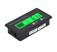 BONKZEBU LCD Display Voltage Meter 12-84V, Battery Capacity Indicator with Light Alarm Function, for Motorcycle Electric Vehicle Power Indicator (Green Light)