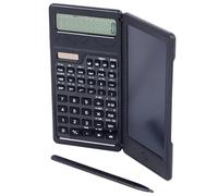 BONKZEBU LCD Writing Board Calculator Portable Folding Design for School Exams, Multifunction Handwriting Tablet Calculator with Statistical Calculations (Solar and Battery Powered)
