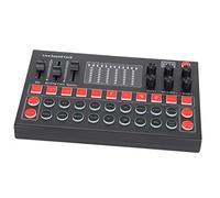 BONKZEBU M9 Sound Card, Professional Reverb Adjustment Large Knob Design, Compatible with Live Singing Software Mobile Phones Computers Tablets,for Live Broadcast Karaoke