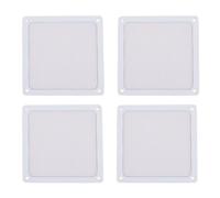 BONKZEBU Magnetic Frame PC Fan Dust,PVC Fan Dust Screen Computer Fan Filter Grills with Screws,Easy to Install Fan with Filter,for PC Case Fan Chicken Coop Vent 5.51x5.51in 4pcs (White)