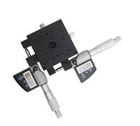 BONKZEBU Micrometer Platform High Precision Digital Display 80x80mm Linear Stage for Inspection Equipment and Optical Laboratory Workers Aluminum Alloy Black