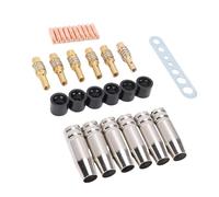 BONKZEBU MIG Welding Nozzle Kit with Excellent Materials for MB15 15AK Welder, High Temperature Proof, Durable Conductivity, Accurate Fit for Easy Replacement, 6 Protective Nozzles, Brass