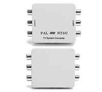 BONKZEBU Mini TV Converter Advanced Signal Processing PAL TO NTSC Converter for DVD VCD Player Recorder Camcorder VCR DVR Flexible White ABS 1 Unit DVD VCD Player/Recorder, Camcorder, VCR, DVR,