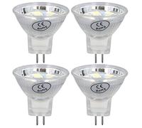 BONKZEBU MR11 LED Bulb 3W 300lm High Brightness Energy Saving Double Pin Base Bulb for Spotlight Landscape Lamp PC Material 35x35mm 4Pcs (Cool White)