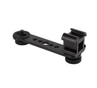 BONKZEBU Multifunctional Cold Shoe Mount Plate Aluminium Alloy Triple Extension Bracket for LED Lights Microphones, Portable Design for Photography Vlogs Interviews, Secure and Detachable Stand