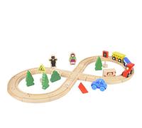 BONKZEBU Multifunctional Wood Rail Car DIY Assembly Toy for Kids Spatial Imagination Communication Ability