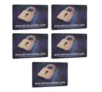 BONKZEBU NFC Blocking Card Effective Electronic Theft Protection for Wallet 5PCS Set for Peace of Mind