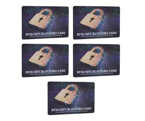 BONKZEBU NFC Blocking Card Effective Electronic Theft Protection for Wallet 5PCS Set for Peace of Mind
