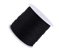 BONKZEBU Nylon Chinese Knot Cord, 0.8mm Thickness Rattail Macrame Thread String for Jewelry Making, with 100m Length for Bracelets Necklaces and Micro Macrame