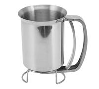 BONKZEBU Pancake Batter Dispenser Handheld Stainless Steel Pancake Pourer for Baking Cupcakes Muffins Easy to Use and Fill Kitchen Baking Tools 18/8 Stainless Steel 342g 10.5x16.2cm