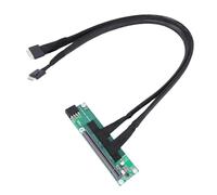 BONKZEBU PCIe 4.0 16x to SFF-8611 X2 Bifurcation Adapter Riser Card Plug and Play, Spli T Card Extender Cable 65cm for PC Motherboard, PCIe 4.0 X16 Bifurcation Adapter Riser