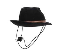 BONKZEBU Pet Cowboy Hat, Adjustable Size with Button Light Breathable Polyester, Funny Pet Cowboy Hat, Cute Dog Cat,for Small Dogs Cats Rabbits Western Party Costume Role Play (Black)