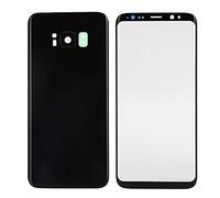 BONKZEBU Phone Rear Back Glass Cover Set Replacement for S8 for Cracked Screens DIY Assembly Kit (Black)