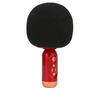 BONKZEBU Portable Microphone for Party, Wireless Karaoke Mic with LED Light, 5-6H Battery Life, Suitable for KTV House Party Car Speaker (Red)