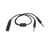 BONKZEBU Premium Quality Aviation Headset Adapter HELICOPTER Single Plug to GA Dual Plug Cable Compatible with David Clark for Easy Conversion Durable PVC Material 1 X Adapter Provided