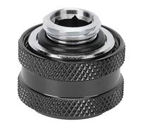 BONKZEBU Quick Twist G1/4 External Thread Water Cooling Connector with Excellent Sealing for Hard Tubes 0.6in for Computer Accessory (Black)