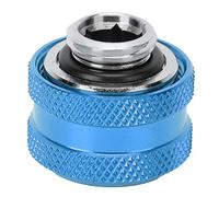 BONKZEBU Quick Twist G1/4 External Thread Water Cooling Connector with Excellent Sealing for Hard Tubes 0.6in for Computer Accessory (Blue)