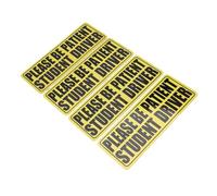 BONKZEBU Reflective Magnetic New Drivers Sticker Set for Vehicles 4PCS Safety Warning Novice Student Driver Decal for Enhanced Visibility and Improved Driving Experience (Black)