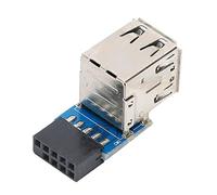 BONKZEBU Reliable 9PIN Adapter Built-in USB Interface for PC Motherboard USB Expansion for Computer Accessories Blue