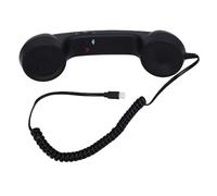 BONKZEBU Retro Phone Handset with HiFi Speaker and Mic for Clear Calls Stylish Design for Mobile and Desktop Use ABS Material Vibrant Color (Black)