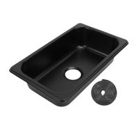 BONKZEBU Rv 304 Stainless Steel Sink Kitchen, Rectangular Hand Wash Basin Sink with 40mm Sewer Outlet for Boat Caravan Yachts Boats, ScratchResistant Rv (Spray Black GR-1465B)