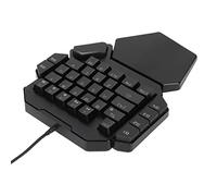 BONKZEBU Small Gaming Keyboard 35 Keys Accurate Control Half Keyboard for One Hand Mini Gaming with Blue Switches, Wide Compatibility for XP Users