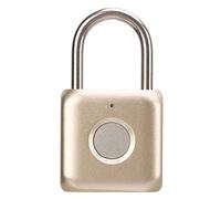 BONKZEBU Smart Biometric Fingerprint Padlock High Strength Keyless Lock for Locker Backpack Suitcase, IPX2, 20 Fingerprint Capacity for Travelers and Gym-goers