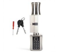 BONKZEBU Smart Cylinder Lock, Fingerprint Scanner Unlocks in 0.5s High Strength Aluminium Alloy Low Power Consumption, with Quick Installation for Wooden Iron Security Doors (70mm/2.75in)