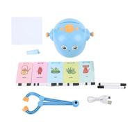 BONKZEBU Smart Drawing Robot Educational Interactive Painting Learning Machine with 2 Pens 100 Sheets Cards for Kids Preschool ABS Material 2400mAh Battery
