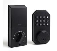 BONKZEBU Smart Password Key Door Lock, 3 Unlock Ways APP Control Virtual Password Auto Locking Anti Static Error Alert, with 2 Keys, for Home Apartment Villa