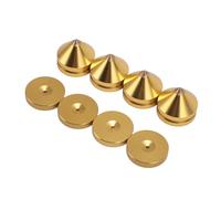 BONKZEBU Speaker Isolation Feet Aluminum Alloy Vibration Absorber Spike for Enhancing Sound Performance CD DVD Player Amplifier, 4 Set for Speakers and Amplifiers (Gold)