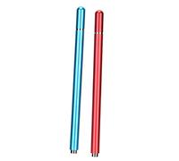 BONKZEBU Stylus Touch Screen Pen No Lag Comfortable Grip for IOS Tablet, Phone Stylus Easy to Use, 2Pcs Red Silver (red/basket)