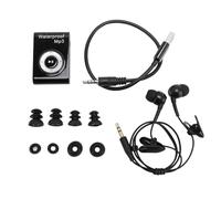 BONKZEBU Swimming MP3 Player Waterproofing IPX8 8GB Memory Portable Underwater Music Player with Headphone for Diving Surfing (Black)