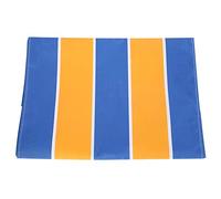 BONKZEBU Team Run Mat, Oxford Cloth Waterproofing Damp Proof Sensory Coordination Balance Activity, with Blue Yellow Stripe, for Kids Adults Group Learning Field Day (4 meters circumference)