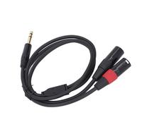 BONKZEBU Unbalanced Dual XLR Male to 6.35mm Stereo Cable Easy Connection for Microphones 2 XLR Male 20 AWG 4N OFC (#3)