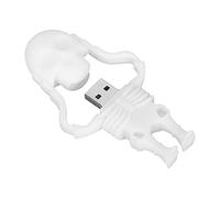 BONKZEBU Unique White Skull for Easy Plug and Play Operation, Compatible with Various Systems, Ideal for Music, Photos, and Movie Storage, Great Tech Enthusiasts (16GB)
