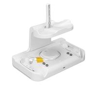 BONKZEBU VR Controller Charging Stand RGB Light, VR Headset Controller Charging Station with 2 Rechargeable Batteries, Headset Stand (White)