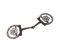 BONKZEBU Western All Purpose Ring Horse Snaffle,Stainless Steel Copper Roller Jointed Mouth Snaffle Bit Wire Wrapped Mouth,Low Carbon Steel Bit for Horse Training Riding