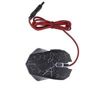 BONKZEBU Wired Mouse Black Crack USB Port Gaming Lighting for Business and Office