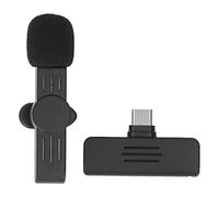 BONKZEBU Wireless Lapel Microphone Advanced 80m Transmission Distance for Live Streaming, Plug and Play Wireless Lavalier Microphone for Outdoor Communication